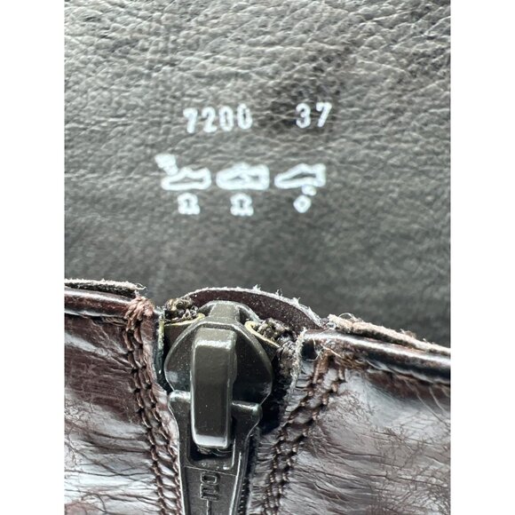 Boemos Women's Dark Brown Leather Knee-High Riding Boots Size 7.5 - Picture 7 of 10